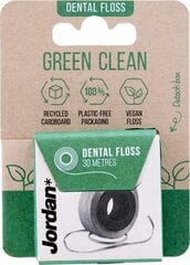 JORDAN starpzobu diegs GREEN CLEAN, 30m cena un informācija | Zobu pastas, birstes | 220.lv