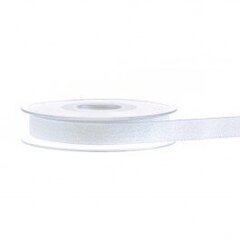 Organzas (kaprona) lente RainBow® 20 mm, balta krāsa, 50 m cena un informācija | Dāvanu saiņošanas materiāli | 220.lv