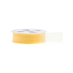Лента органза (капроновая) RainBow® 20 мм, цвет желтый, 50 м цена и информация | Упаковочные материалы для подарков | 220.lv