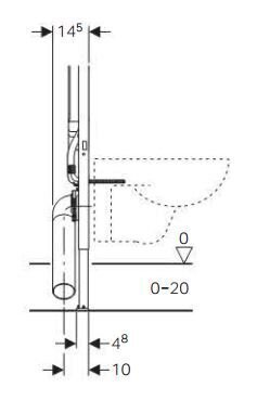 Slēptā WC tvertne 8 cm ar rāmi DUOFIX SIGMA H114 cm piekarināmiem WC 111.796.00.1 cena un informācija | Piederumi tualetes podiem un bidē | 220.lv