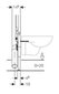 Slēptā WC tvertne 8 cm ar rāmi DUOFIX SIGMA H114 cm piekarināmiem WC 111.796.00.1 cena un informācija | Piederumi tualetes podiem un bidē | 220.lv