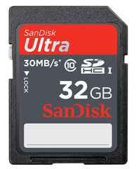 SanDisk Ultra 32GB SDHC Class10 cena un informācija | Atmiņas kartes fotokamerām | 220.lv