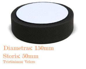 Мягкая полировальная губка 150 мм Velcro цена и информация | Автохимия | 220.lv