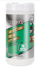 VISBELLA SuperClean универсальные салфетки для влажной уборки для дома 70шт. цена и информация | Автохимия | 220.lv