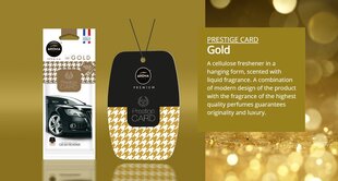 Aroma automašīnas gaisa atsvaidzinātājs Prestige Card Gold 6g cena un informācija | Auto gaisa atsvaidzinātāji | 220.lv