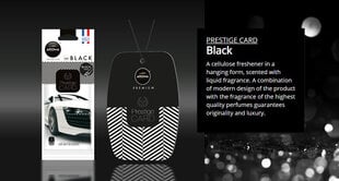 Aroma automašīnas gaisa atsvaidzinātājs Prestige Card Black 6g cena un informācija | Auto gaisa atsvaidzinātāji | 220.lv