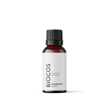 MAKADĀMIJAS 100% dabīgā eļļa BIOCOS, 50 ml. cena un informācija | Ēteriskās eļļas, kosmētiskās eļļas, hidrolāti | 220.lv