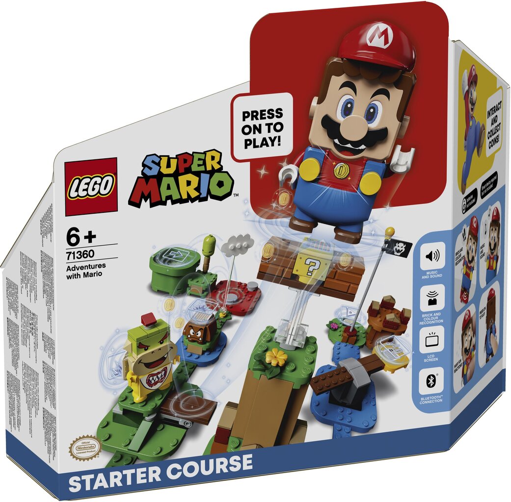 71360 LEGO® Super Mario Piedzīvojums ar Mario pamatkomplektu cena un informācija | Konstruktori | 220.lv