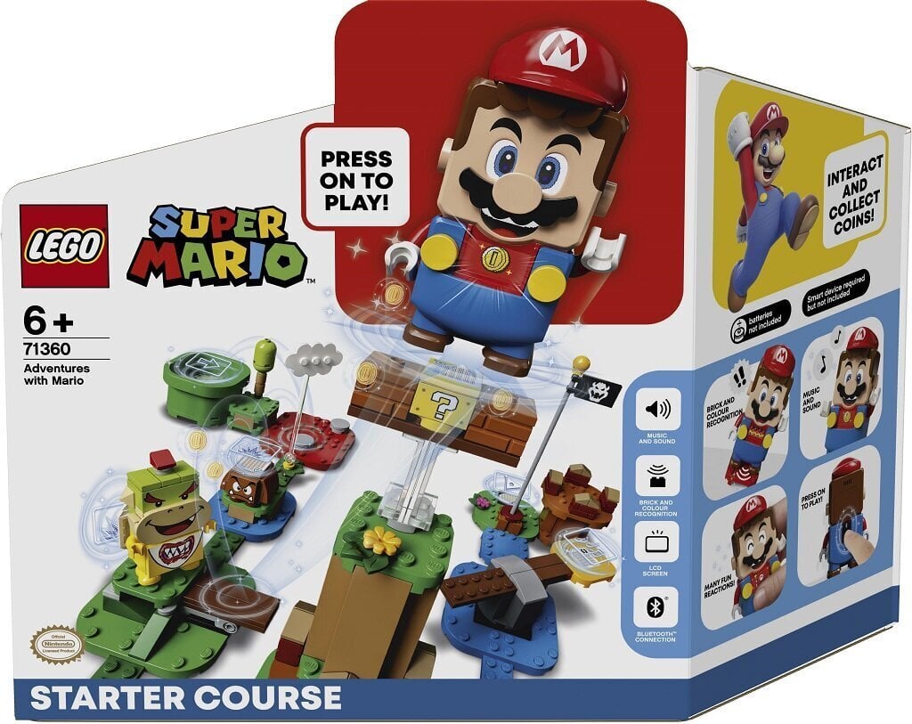 71360 LEGO® Super Mario Piedzīvojums ar Mario pamatkomplektu cena un informācija | Konstruktori | 220.lv