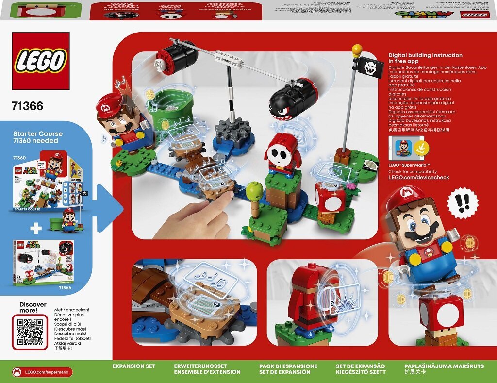 71366 LEGO® Super Mario Būmera Bila uzbrukuma papildinājums cena un informācija | Konstruktori | 220.lv