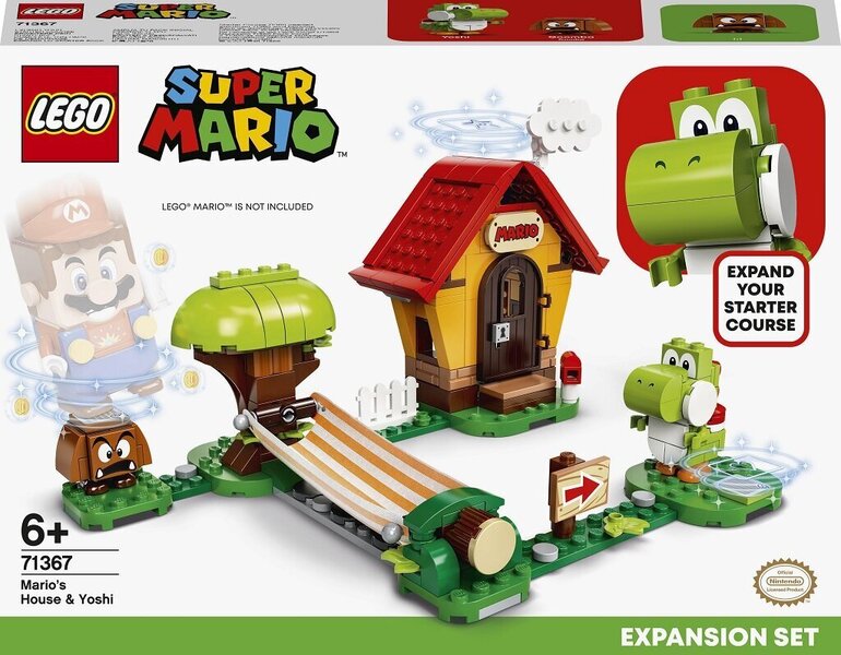 71367 LEGO® Super Mario Mario mājas un Joši papildinājums cena | 220.lv