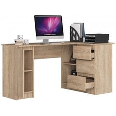 Письменный стол NORE B20, правый вариант, цвета дуба цена и информация | Компьютерные, письменные столы | 220.lv