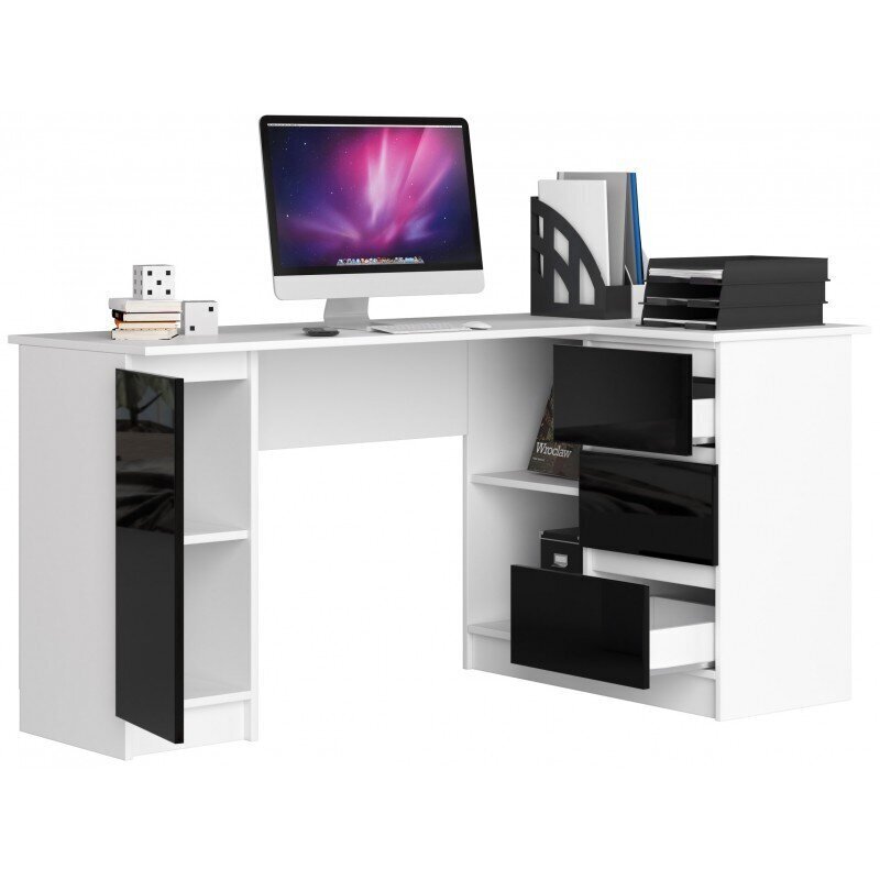 Rakstāmgalds NORE B20, labās puses, balts/melns cena un informācija | Datorgaldi, rakstāmgaldi, biroja galdi | 220.lv