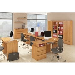 Письменный стол NORE B20, левый вариант, светло-коричневый цена и информация | Компьютерные, письменные столы | 220.lv