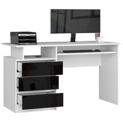 Письменный стол NORE CLP, белый/черный цена и информация | Компьютерные, письменные столы | 220.lv