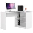 Письменный стол NORE CLP, правый вариант, белый/светло-серый