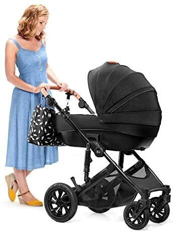 Universāli rati Kinderkraft Prime 2in1 + mātes soma, black цена и информация | Bērnu rati | 220.lv