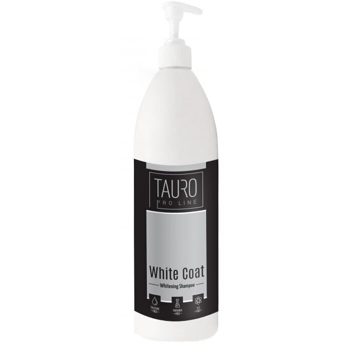 Tauro Pro Line šampūns spalvas izgaismošanai suņiem un kaķiem White Coat, 1000 ml цена и информация | Kosmētiskie līdzekļi dzīvniekiem | 220.lv