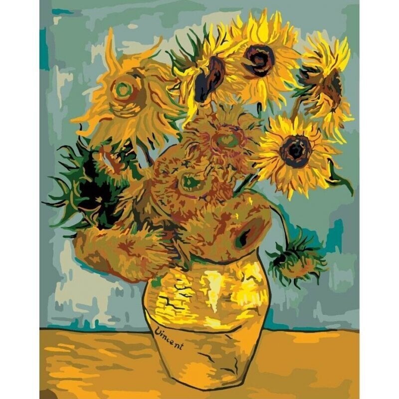 Gleznošanas komplekts - Saulespuķes, 40x50 цена и информация | Gleznas pēc numuriem | 220.lv