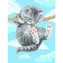 Набор для рисования по номерам «Игривый котенок» 30x40 цена и информация | Живопись по номерам | 220.lv