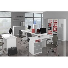Письменный стол NORE CLP, правый вариант, белый/серый цена и информация | Компьютерные, письменные столы | 220.lv