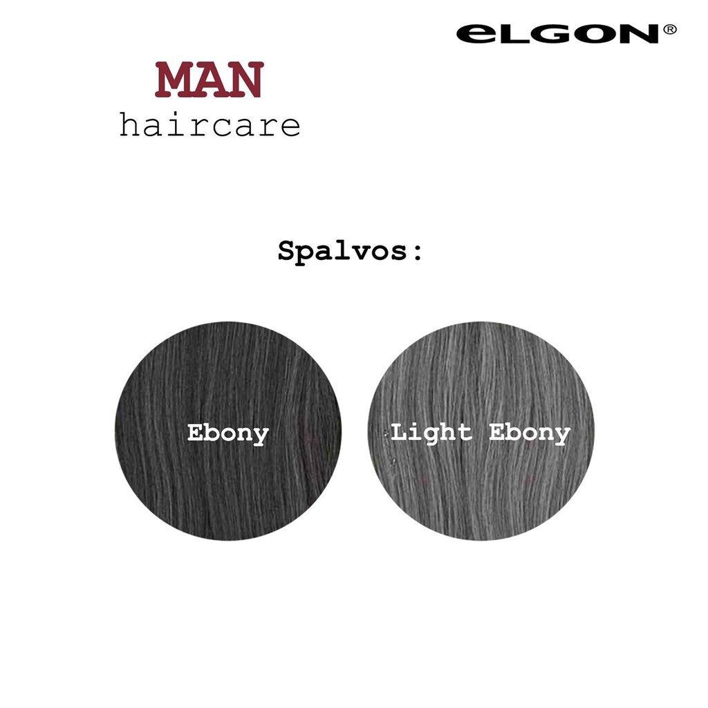 Matu krāsa vīriešiem Elgon Man Ebony 150 ml, melna cena un informācija | Matu krāsas | 220.lv