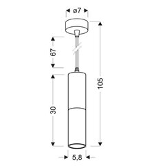 Candellux piekaramā lampa 31-77677 cena un informācija | Lustras | 220.lv