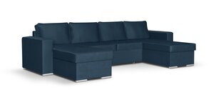Universāls stūra dīvāns Bellezza Panoramix U, zils cena un informācija | Stūra dīvāni | 220.lv