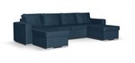 Universāls stūra dīvāns Bellezza Panoramix U, zils