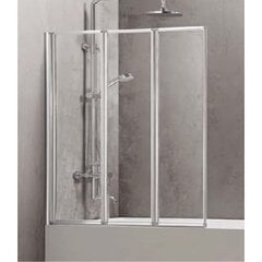 Стенка для ванной C6433 100x150 прозрачная цена и информация | Принадлежности для ванн и душевых кабин | 220.lv
