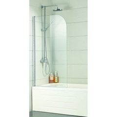 Стенка для ванной A6211 80x150 прозрачная цена и информация | Принадлежности для ванн и душевых кабин | 220.lv