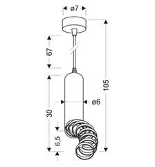 Candellux подвесной светильник 31-77707 цена и информация | Настенный/подвесной светильник Eye Spot 11 BL, чёрный | 220.lv