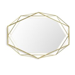 Стальное настенное зеркало Umbra Prisma, 43x57 см, золотого цвета цена и информация | Зеркала | 220.lv