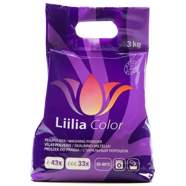 Liilia COLOR veļas pulveris 3kg цена и информация | Veļas mazgāšanas līdzekļi | 220.lv