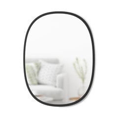 Ovāls sienas spogulis Umbra, 61x46 cm, melns cena un informācija | Spoguļi | 220.lv