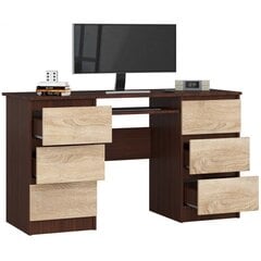 Письменный стол NORE A-11, коричневый / дубовый цвет цена и информация | Компьютерные, письменные столы | 220.lv