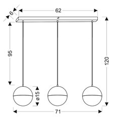 Candellux piekaramā lampa Furni 3 цена и информация | Люстры | 220.lv