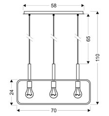 Candellux piekaramā lampa Black 3 cena un informācija | Lustras | 220.lv