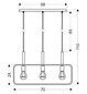 Candellux piekaramā lampa Black 3 cena un informācija | Piekaramās lampas | 220.lv