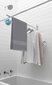 Tērauda vannas istabas pakaramais, 97x7x7 cm cena un informācija | Vannas istabas aksesuāri | 220.lv