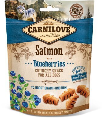 Carnilove Snack Salmon Blueberries 200g Suņiem цена и информация | Gardumi suņiem | 220.lv