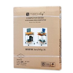 Офисный компьютерный стол Techly, с колесиками, 600x450, цвета бука цена и информация | Компьютерные, письменные столы | 220.lv