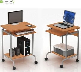 Офисный компьютерный стол Techly, с колесиками, 600x450, цвета бука цена и информация | Компьютерные, письменные столы | 220.lv