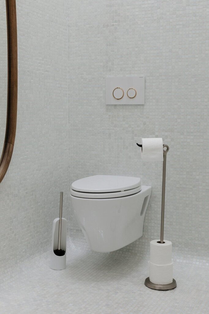 Umbra tualetes papīra statīvs Tucan, sudrabains/melns cena un informācija | Vannas istabas aksesuāri | 220.lv