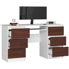 Письменный стол NORE A-11, белый / коричневый цена и информация | Компьютерные, письменные столы | 220.lv