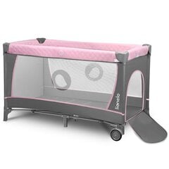 Туристическая кроватка-манеж Lionelo Flower, flamingo цена и информация | Манежи для детей | 220.lv
