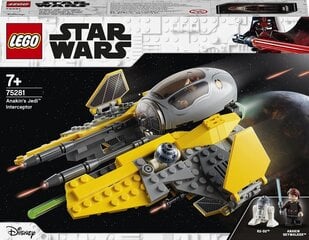 75281 LEGO® Star Wars Перехватчик джедая Энакина цена и информация | Конструкторы и кубики | 220.lv