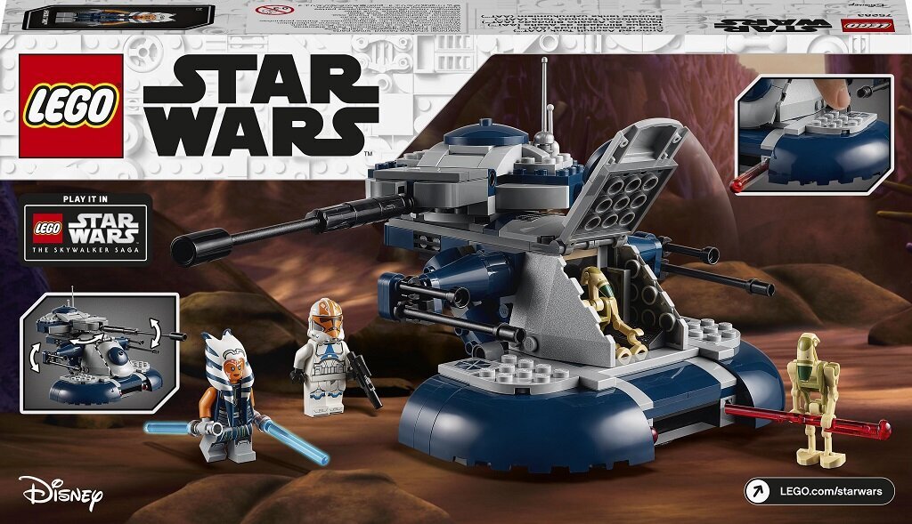 75283 LEGO® Star Wars Bruņots tanks uzbrukumiem (AAT) cena un informācija | Konstruktori | 220.lv