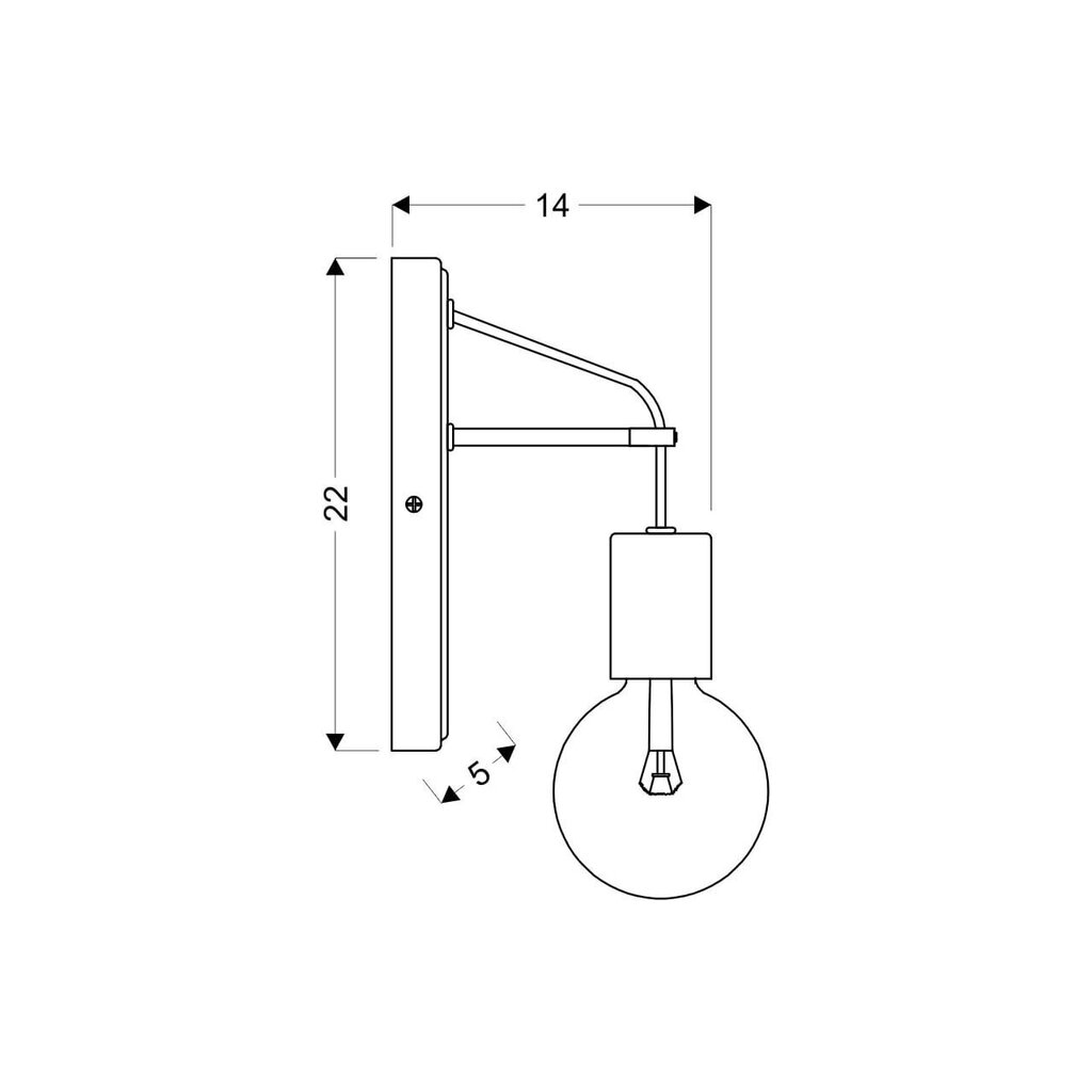 Candellux sienas lampa Alto цена и информация | Sienas lampas | 220.lv