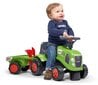 Stumjamais traktors ar ķerru un smilšu rotaļlietām Falk Baby Claas 212C cena un informācija | Rotaļlietas zīdaiņiem | 220.lv